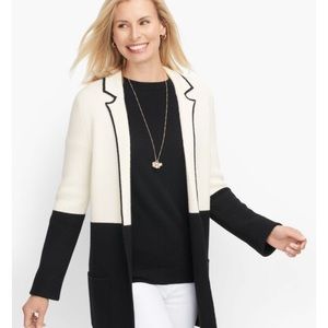 NWT Talbots Milano Stitch Sweater Jacket